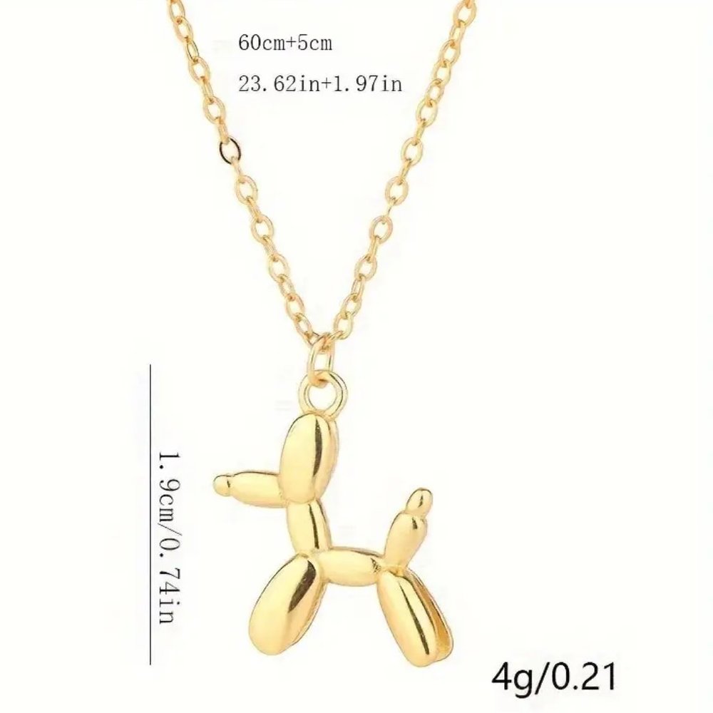 BALLOON DOG PENDANT in Gold - Picture 2 of 2